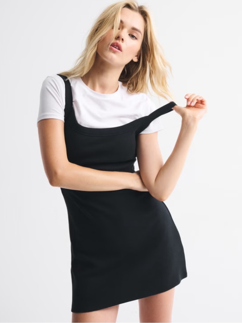 Abercrombie Bra-Free Essential 90s Rib Mini Dress